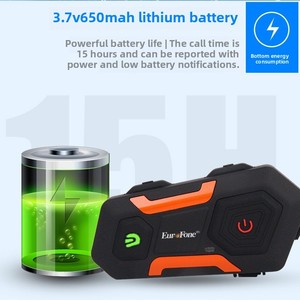 블루투스 인터콤 용 방수 무선 블루투스 및 인터콤 기능을 갖춘 사이클링 오토바이 자전거 헤드셋 헬멧 - Product Image 6