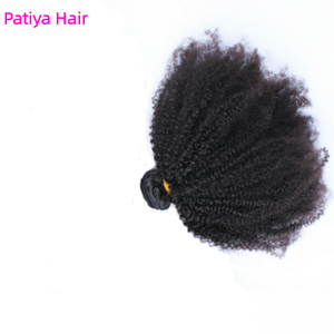 Capelli Ricci Afro Kinky 4C Naturali Indiani Vergini Remy a Doppia Trama, Popolari per Acconciature Afroamericane - Product Image 3
