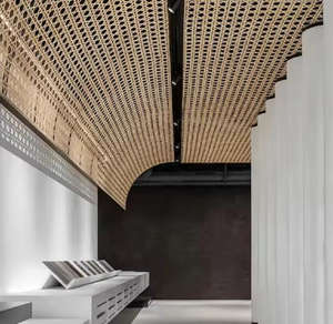 竹编厂直供原生态绿色现代方形网状仿真藤编家居酒店用品 - Product Image 6