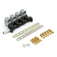 New LPG/CNG Sequential Fuel System Injection Auto Gas conversion Kit Injector Rail 2 ohm Car Injector