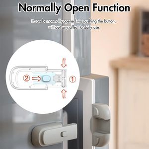 Verrou de sécurité enfant pour porte de congélateur, boucle de réfrigérateur en plastique anti-enfant, dispositif de sécurité pour bébé avec fixation sécurisée - Product Image 6