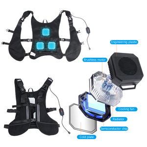 Musim panas Workwear Hiking jaket dua kipas pendingin tahan Air fitur Motor sepeda memancing tukang las listrik AC - Product Image 2