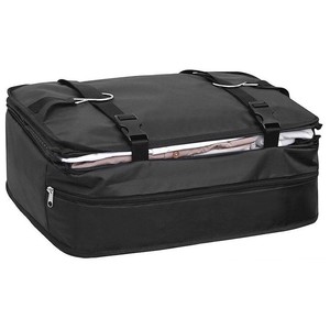 กระเป๋าแขวนเก็บของ 46x30x55 ซม. ตาข่ายสามชั้นสำหรับจัดเก็บของใช้ในบ้าน ท่องเที่ยว พกพาสะดวก ความจุขนาดใหญ่ สีดำ โพลีเอสเตอร์ - Product Image 3