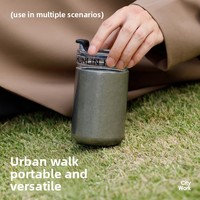 Mug isotherme en acier inoxydable Chunlin, à pression manuelle, portable, pour les sorties, tasse à café pour femmes, isolation de 6 heures, design minimaliste moderne