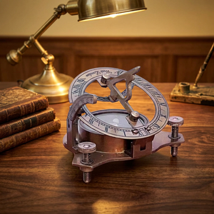 TMI TM13072 Brass Nautical Sundial <b>Compass</b> Analog Dial Vintage Style Handheld Pocket Outdoor Hiking Pointing Guide Durable - Product Image 3
