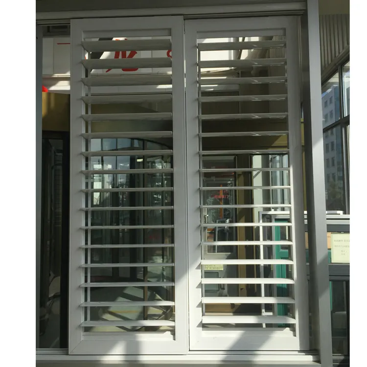 Ticari ses geçirmez çift camlı panjurlu pencere alüminyum dış panjur pencereler banyo için ev