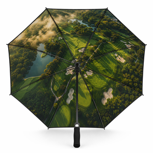 Double Layer <b>Windproof</b> Golf <b>Umbrella</b> 190T Pongee Fabric Auto Open Large Canopy Heavy Duty Rain <b>Umbrella</b> for Outdoor Travel - Product Image 5
