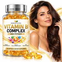 Gélules de Vitamine B Complexe Marque Blanche Formule Personnalisée Haute Puissance B1 B2 B3 B6 B12 Soutien Énergétique 120 Unités GMP