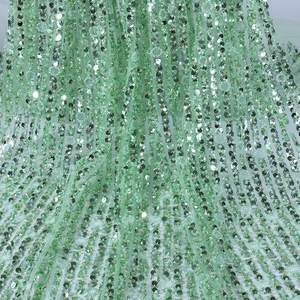 CJ Latest Style African Embroidered Bridal <strong>Lace</strong> <strong>Fabrics</strong> , Custom <strong>Heavy</strong> Beaded Crystal 3d <strong>Lace</strong> <strong>Fabric</strong> for Wedding - Product Image 5