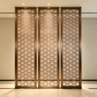 Panneau décoratif de cloison en acier inoxydable découpé au laser et usiné par CNC moderne pour salon, bureau, design, service OEM
