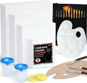 Vải sơn kit, sơn với 28 đa kích cỡ vải bảng cho bức tranh và 22 công cụ bao gồm cả sơn bàn chải