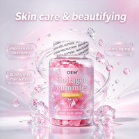 Gummies OEM au Glutathion et Collagène Saveur Fraise Anti-Âge Éclat Extra Fort Blanchissant et Illuminateur de Peau Adulte 60