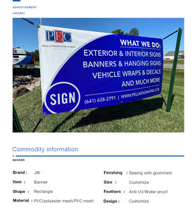 Banderoles en vinyle grand format personnalisées avec logo imprimé, enseignes promotionnelles extérieures, publicité pour salons professionnels - Product Image 2