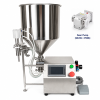 Machine de remplissage semi-automatique servo pour liquides visqueux KDM-FML45R, pour sauces, crèmes, confitures, 10-50000 ml