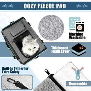 <span class=keywords><strong>Alaska</strong></span> Airlines approuvé petit animal de compagnie Air Travel Bag Fashion Cat Carrier Polyester fermeture à glissière sud-ouest avion chaton animal de compagnie - Product Image 5