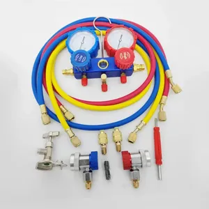 Manómetro <span class=keywords><strong>de</strong></span> 3 vías para <span class=keywords><strong>aire</strong></span> <span class=keywords><strong>acondicionado</strong></span>, automotriz y doméstico, R410A R22 R404A R134A, herramienta <span class=keywords><strong>de</strong></span> diagnóstico HVAC para <span class=keywords><strong>carga</strong></span> <span class=keywords><strong>de</strong></span> refrigerante OLIVER - Product Image 2