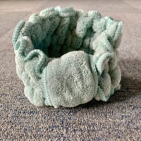 Bandeau de spa multifonctionnel réglable en peluche douce pour le lavage du visage, avec logo personnalisé, service OEM d'échantillons
