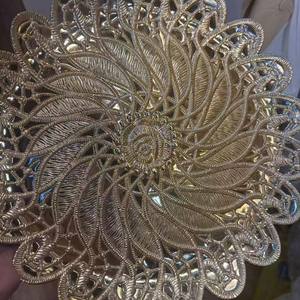 Plateau de service rond décoratif en céramique européenne de luxe rétro, creux, non toxique, pour fruits - Product Image 5