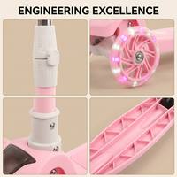 Trottinette pour enfants à hauteur réglable, pliable sur 4 niveaux, 70-78 cm, trottinette portable pour filles, rose