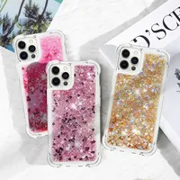 Coque de téléphone scintillante pour iPhone 17 Air 16E 15 Plus, étui dynamique à sable mouvant pour iPhone 17 16 15 14 13 12 11 Pro Max
