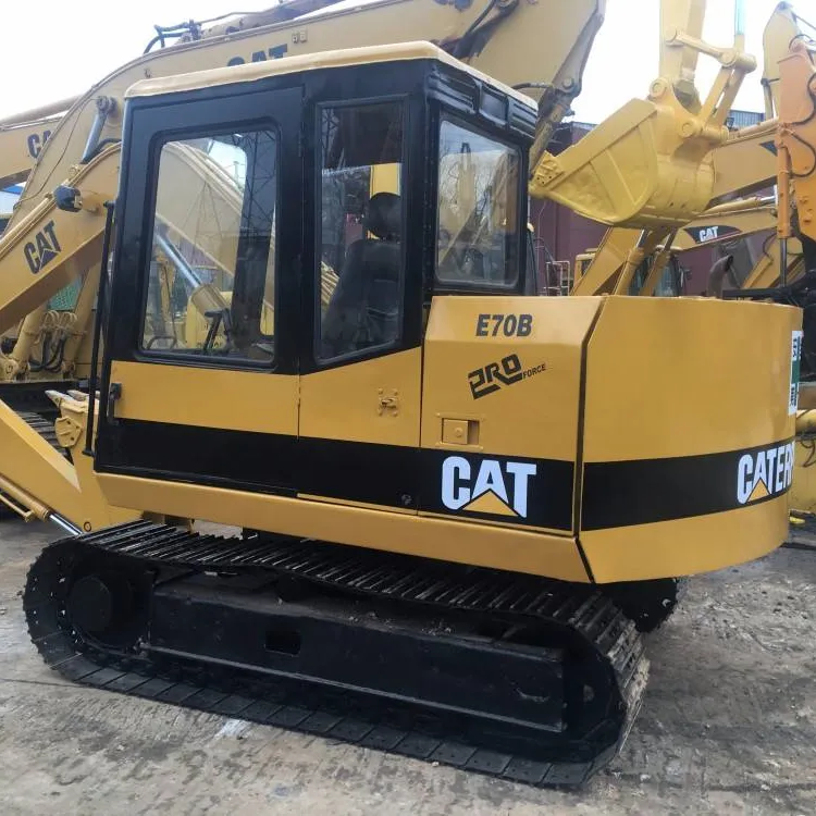 Excavadora sobre orugas japonesa de 7 toneladas, buena calidad, CAT E70B Caterpillar