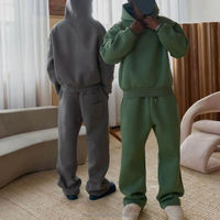 Ensembles de survêtements unisexes streetwear : sweat à capuche et pantalon de jogging coupe ample pour homme, en coton épais 100%, ensemble de survêtement décontracté oversize