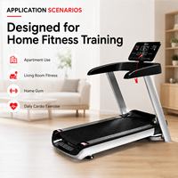 Tapis roulant intelligent pliable de haute qualité avec inclinaison automatique, affichage LED de la fréquence cardiaque, 10-15 km/h, pour la salle de sport à domicile