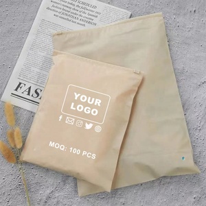 High Quality Frosted Nude Custom Plastic T-Shirt Ziplock <b>Packaging</b> Bags Logo Recycled <b>Materials</b> for Supermarket Exhibition Use - Product Image 1