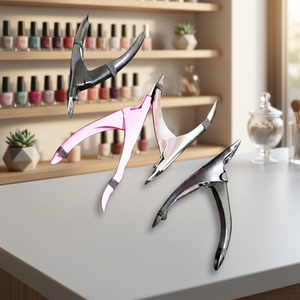 <b>Professional</b> Stainless Steel Acrylic <b>Nail</b> Tip Cutter False <b>Nail</b> <b>Clipper</b> for Artificial French <b>Nails</b> Wide Jaw Opening Battery - Product Image 3