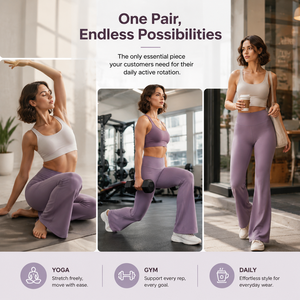 CNSHELL Leggings da Yoga a Vita Alta da Donna, Morbidi in Creora, Effetto Modellante e Push-Up, per Allenamento, Palestra, Pilates - Vendita all'Ingrosso - Product Image 2