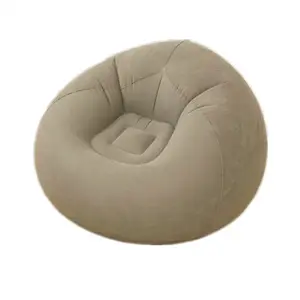 Tumbona para acampar con forma de bola de burbujas para sala de estar, sofá plegable de PVC, sofá cama perezoso de un solo asiento, sofá flocado inflable