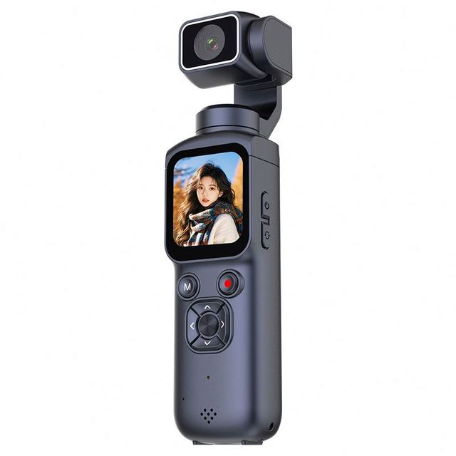 Handheld Gimbal Camera Pocket-Sized Action Stabilized 4K HD Camcorder Face Tracking Touch Screen 330 Rotation Camera