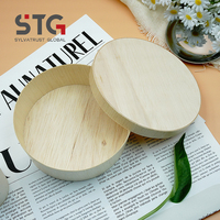Boîte en bois de 115 mm avec couvercle, personnalisable OEM, emballée individuellement, en peuplier, pour cadeaux de mariage, certifiée FSC, écologique et jetable