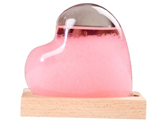 Creativa elegante Anti-Temblando <span class=keywords><strong>de</strong></span> escritorio decoración del hogar <span class=keywords><strong>de</strong></span> pronóstico del tiempo Predictor <span class=keywords><strong>de</strong></span> forma <span class=keywords><strong>de</strong></span> <span class=keywords><strong>corazón</strong></span> <span class=keywords><strong>de</strong></span> <span class=keywords><strong>tormenta</strong></span> botella <span class=keywords><strong>de</strong></span> vidrio botella <span class=keywords><strong>de</strong></span> barómetro - Product Image 1