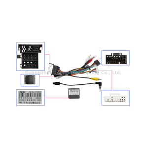安卓2 Din车载收音机多媒体播放器通用配件电线适配器连接器质子角色插头电缆 - Product Image 1