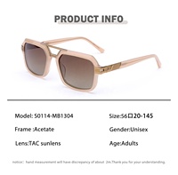Lunettes de soleil polarisées anti-radiation UV400 style vintage, design 2024, en acétate personnalisé, luxe, légères, durables, unisexes