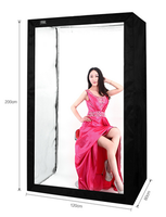 Kit de studio photo professionnel DEEP 200 cm avec 6 panneaux lumineux LED 240W 5500K pour la photographie de modèles, de portraits et de vêtements