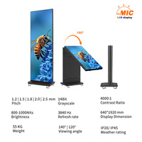 Support d'affichage numérique portable à LED pour la promotion en magasin, écran publicitaire en libre-service pour centre commercial