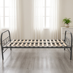 Cadre de lit en acier et fer, style classique européen, base à lattes en bois antidérapante, support stable, fabriqué en Chine, meubles de chambre pour adolescents et enfants - Product Image 3