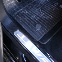 Plaque de seuil de porte intérieure en fibre de carbone sèche pour Mercedes-Benz Classe G W464 2019-2024 G500 G63 – Modification intérieure de voiture