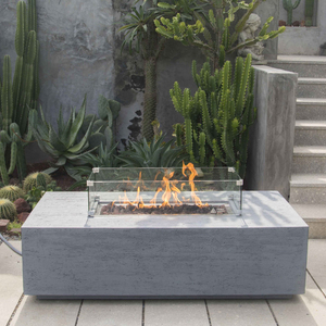 Table d'appoint de jardin moderne pour patio extérieur, table à café ou à thé, foyer - Product Image 2