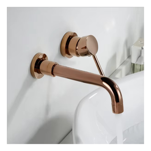 Rubinetto lavabo in oro rosa a parete a maniglia singola rubinetto <span class=keywords><strong>bagno</strong></span> rubinetto del <span class=keywords><strong>lavandino</strong></span> del <span class=keywords><strong>bagno</strong></span> - Product Image 6