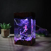 Lampe en résine Anime Spider-Man VS Venom, lampe de nuit en résine, décoration de bureau pour amis, cadeau d'anniversaire ou de fêtes