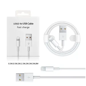 Высококачественный USB-кабель для передачи данных, 1 м, 2 м, для iPhone 12, 11 pro Max, X, XR, XS, 8, 7