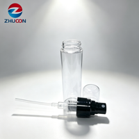 Flacon pulvérisateur en plastique PET transparent avec bouchon en forme de dôme, flacon pulvérisateur à fine brume rechargeable pour les soins de la peau et les parfums