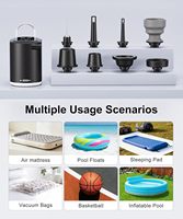 Mini pompe à air de poche 0,72 PSI avec batterie au lithium rechargeable intégrée, pompe à air gonflable en plastique avec fonction d'aspiration pour tapis et matelas pneumatiques