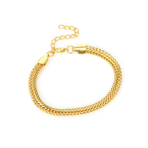 Ensemble de bijoux queue de renard en alliage de zinc doré, collier, bracelet et boucles d'oreilles, unisexe, pour soirée, tendance - Product Image 5