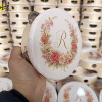 Tambourins de mariage en gros, 6 pouces, instrument de musique personnalisé, tambourin cadeau, instrument de musique pour église, mariage, fête, souvenir