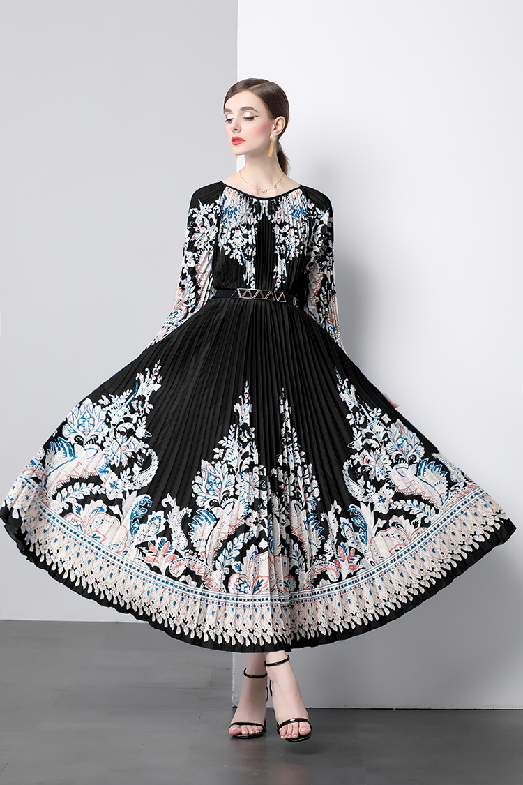 Runway Designer Women's Knee-Length Chiffon Autumn Natural Vintage Baroque Floral Print Puff Sleeve Sashes Pleated Dress| Alibaba.com Runway Designer Women's Knee-Length Chiffon Autumn Natural Vintage Baroque Floral Print Puff Sleeve Sashes Pleated Dress| Alibaba.com
