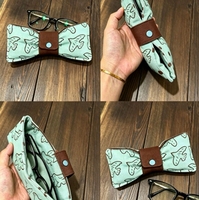 Brillenaufbewahrungstasche im Bows-Button-Stil – tragbare Brillentasche – Sonnenbrillentasche – druckfeste Reise-Brillenaufbewahrungstasche